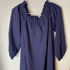 Blue loose formal dress ixiah
